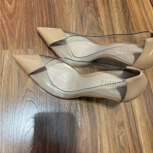 SCHUTZ Nude Patent Leather Heels